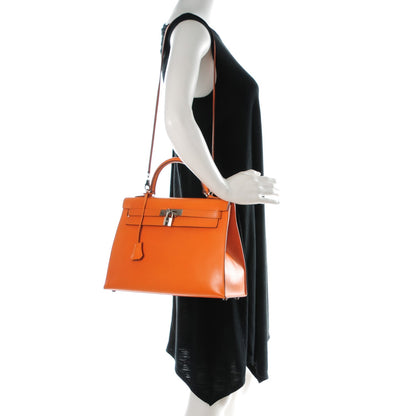 Hermes Box Kelly Sellier 32 Orange 2 of 28
