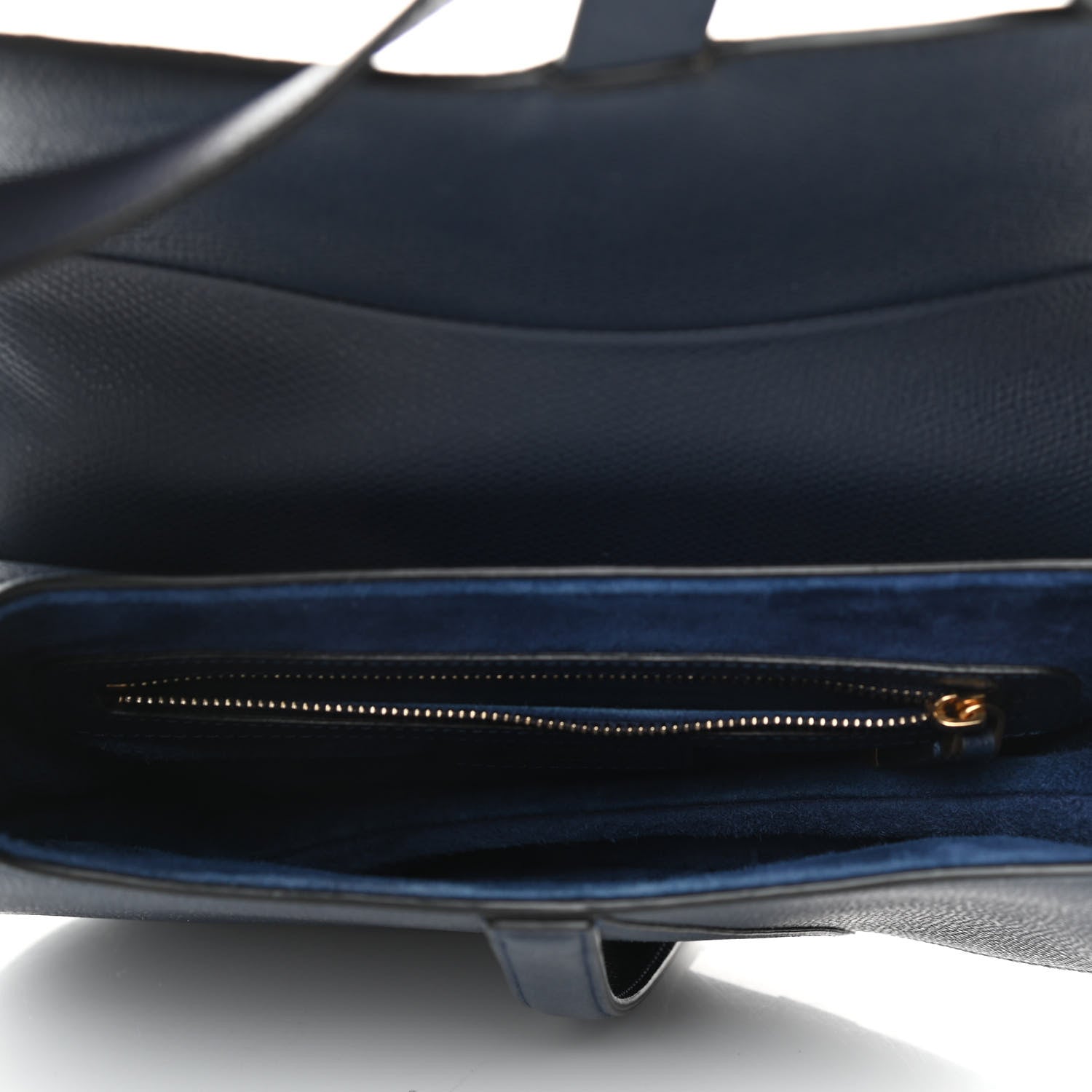 Christian Dior Grained Calfskin Saddle Bag Navy 5 of 10
