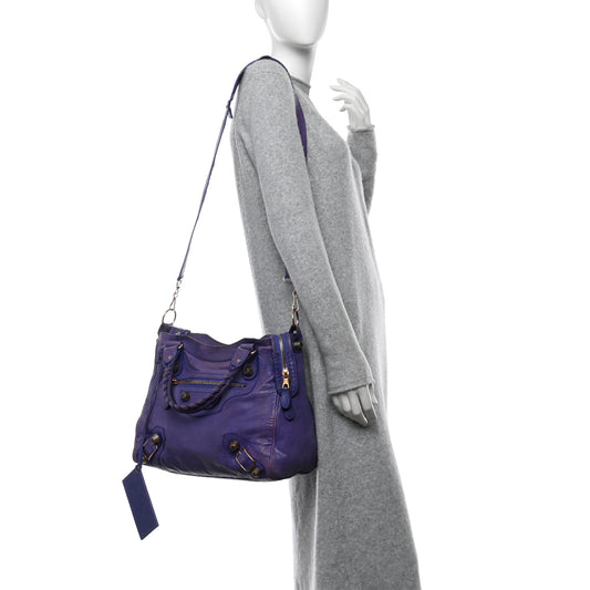 Agneau Giant 21 Rose Gold Hardware Velo Bleu Lavande