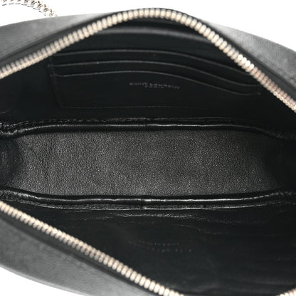 Saint Laurent Grain De Poudre Matelasse Monogram Mini Lou Camera Bag Black 5 of 10