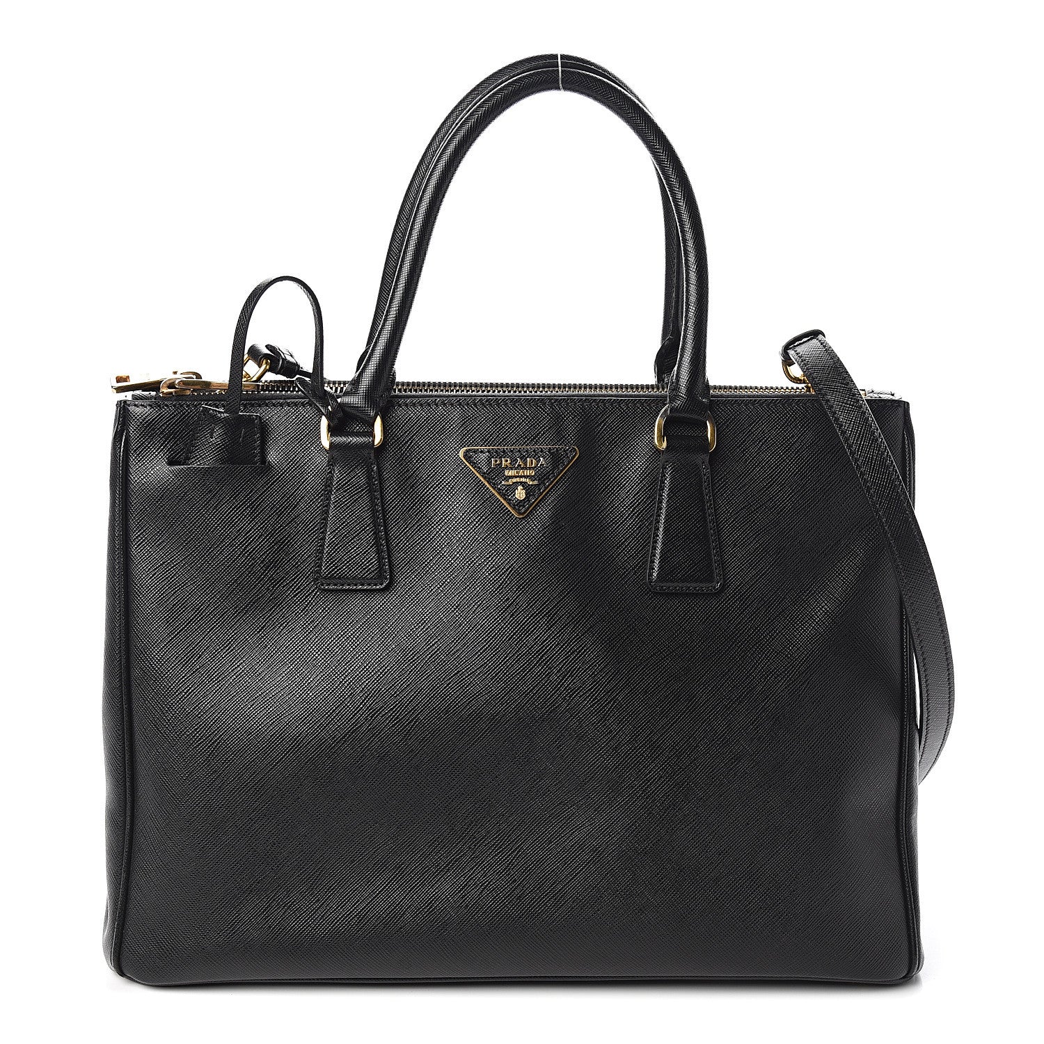 Prada Saffiano Medium Galleria Double Zip Tote Black 1 of 9