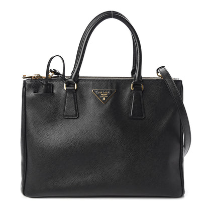Prada Saffiano Medium Galleria Double Zip Tote Black 1 of 9