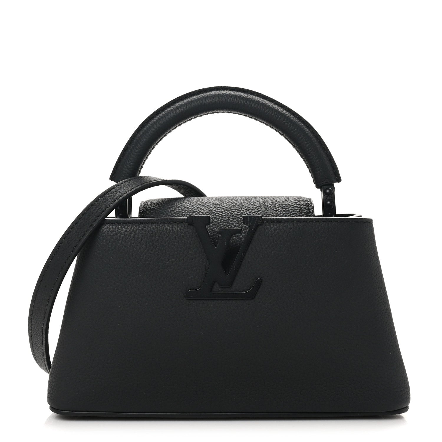 Louis Vuitton Matte Taurillon Capucines East West Mini All Black 1 of 9