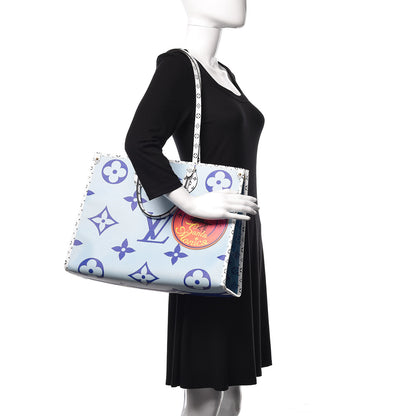 Louis Vuitton Monogram Giant Santa Monica Onthego Blue 2 of 10