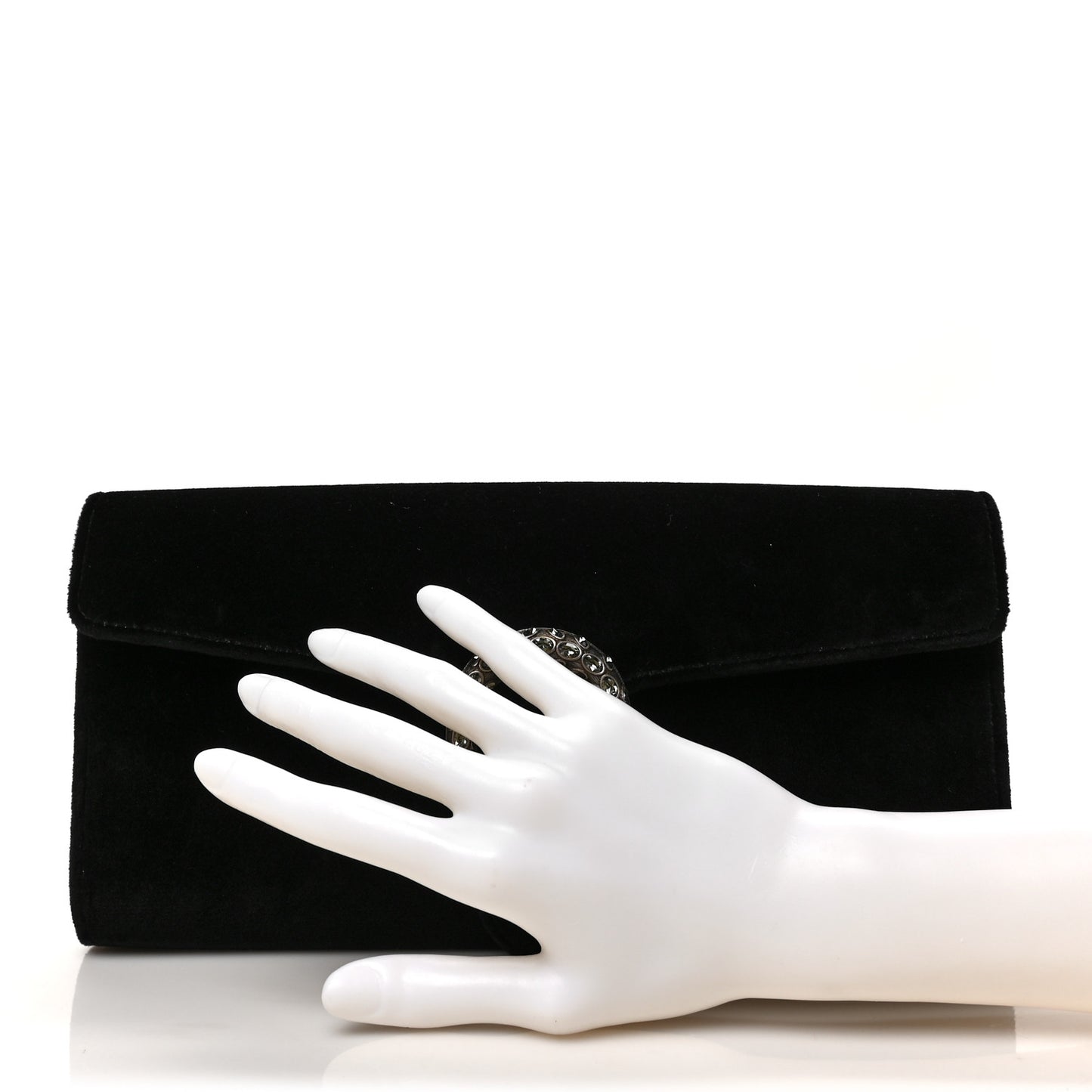 Velvet Dionysus Clutch Black