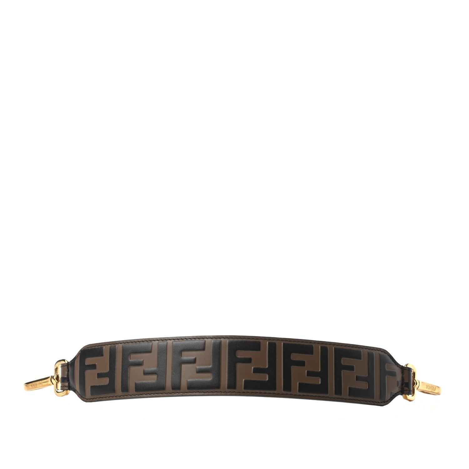 Fendi Calfskin FF 1974 Embossed Mini Strap You Maya Black 1 of 4