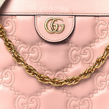 Gucci Calfskin GG Matelasse Small Slim Chain Shoulder Bag Perfect Pink Natural 9 of 11