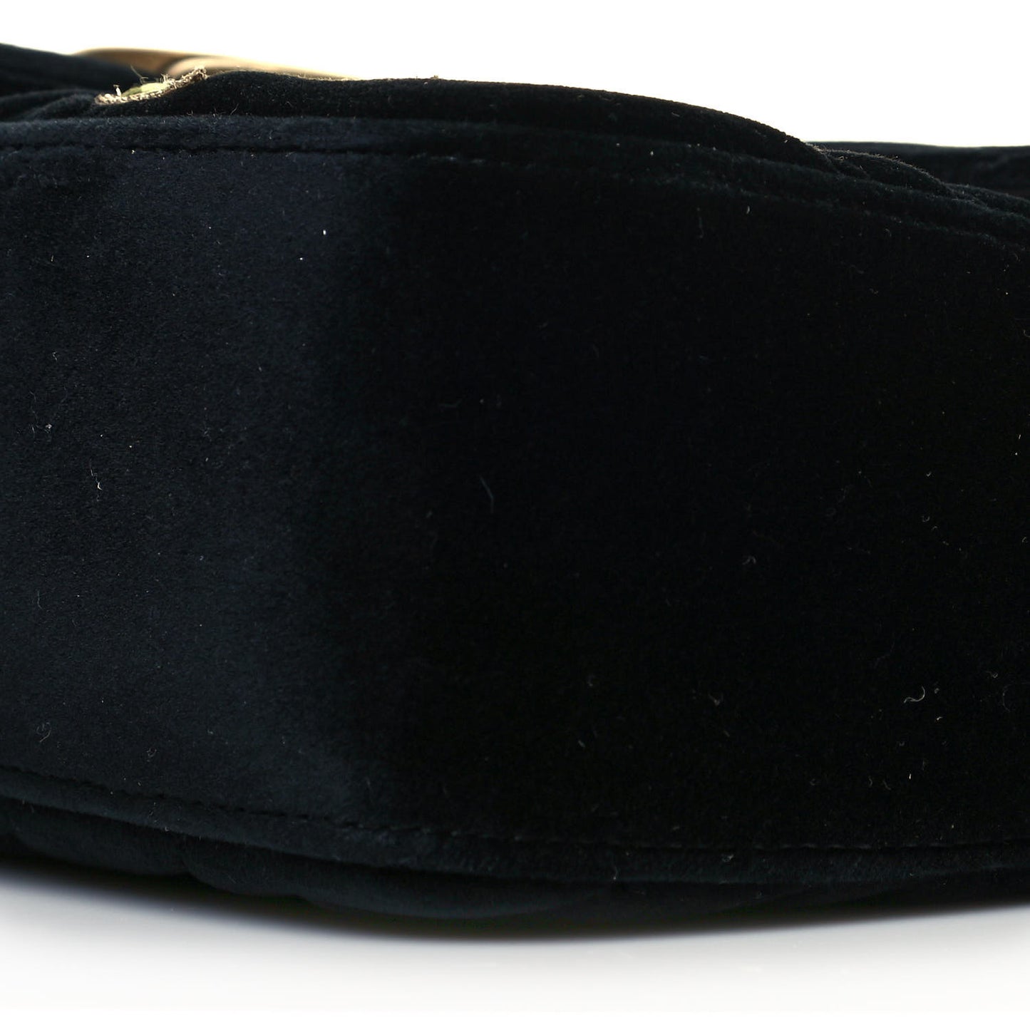 Velvet Matelasse Loved Embroidered Medium GG Marmont Shoulder Bag Black