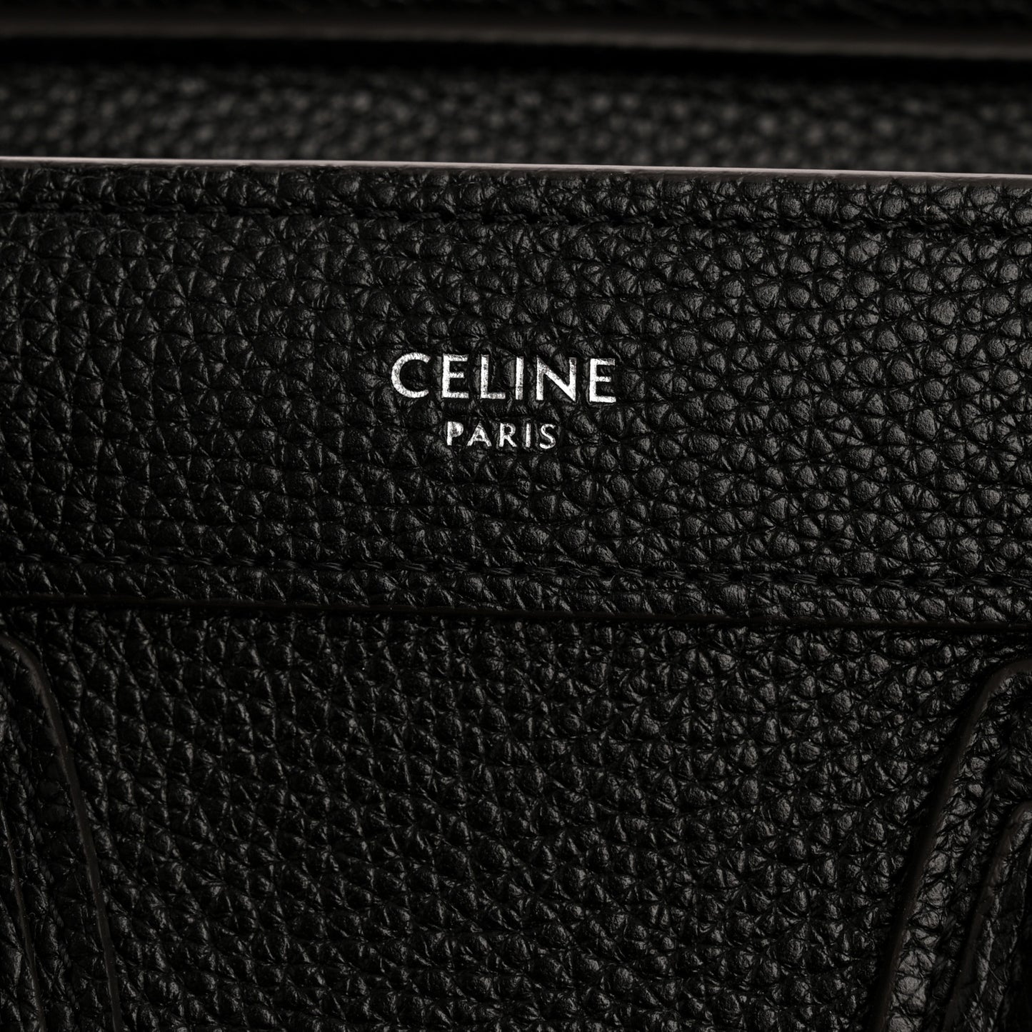 Drummed Calfskin Nano Luggage Black