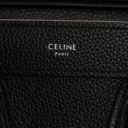 Celine Drummed Calfskin Nano Luggage Black 6 of 11