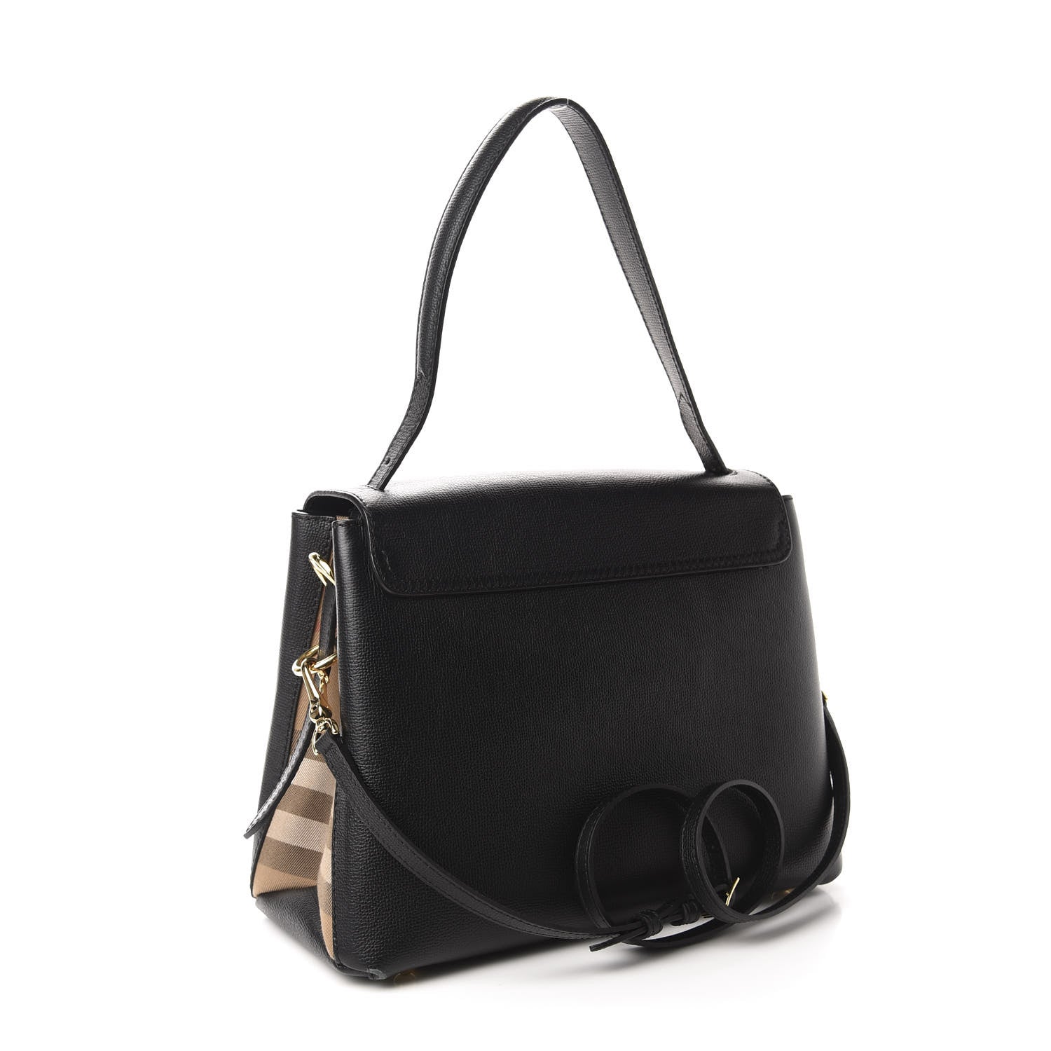 Burberry Derby Calfskin House Check Medium Camberley Black 3 of 12