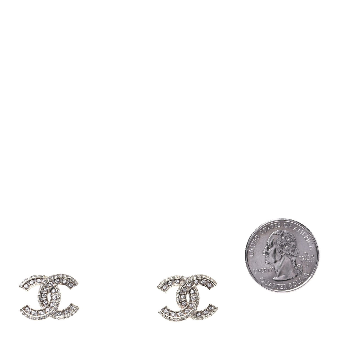 Crystal Timeless CC Earrings Light Gold