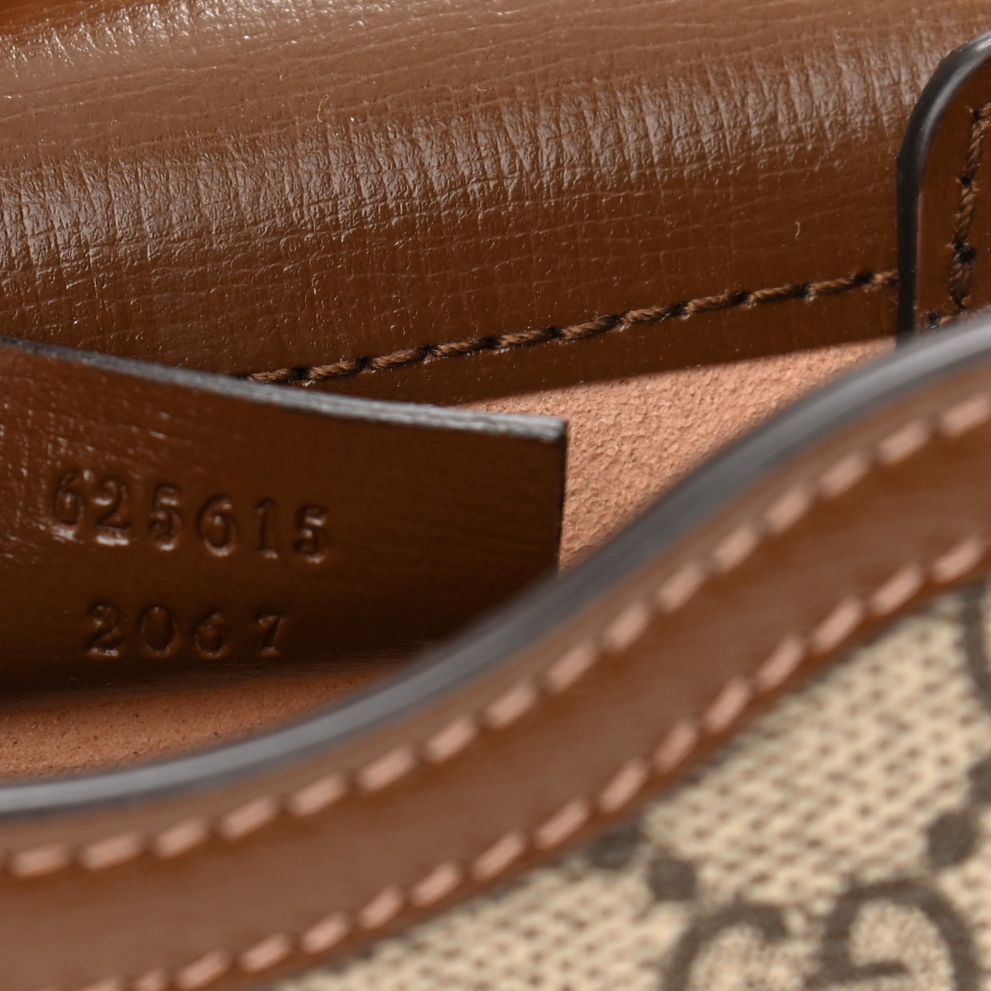 GG Supreme Monogram Mini Horsebit 1955 Crossbody Bag Beige Brown Sugar