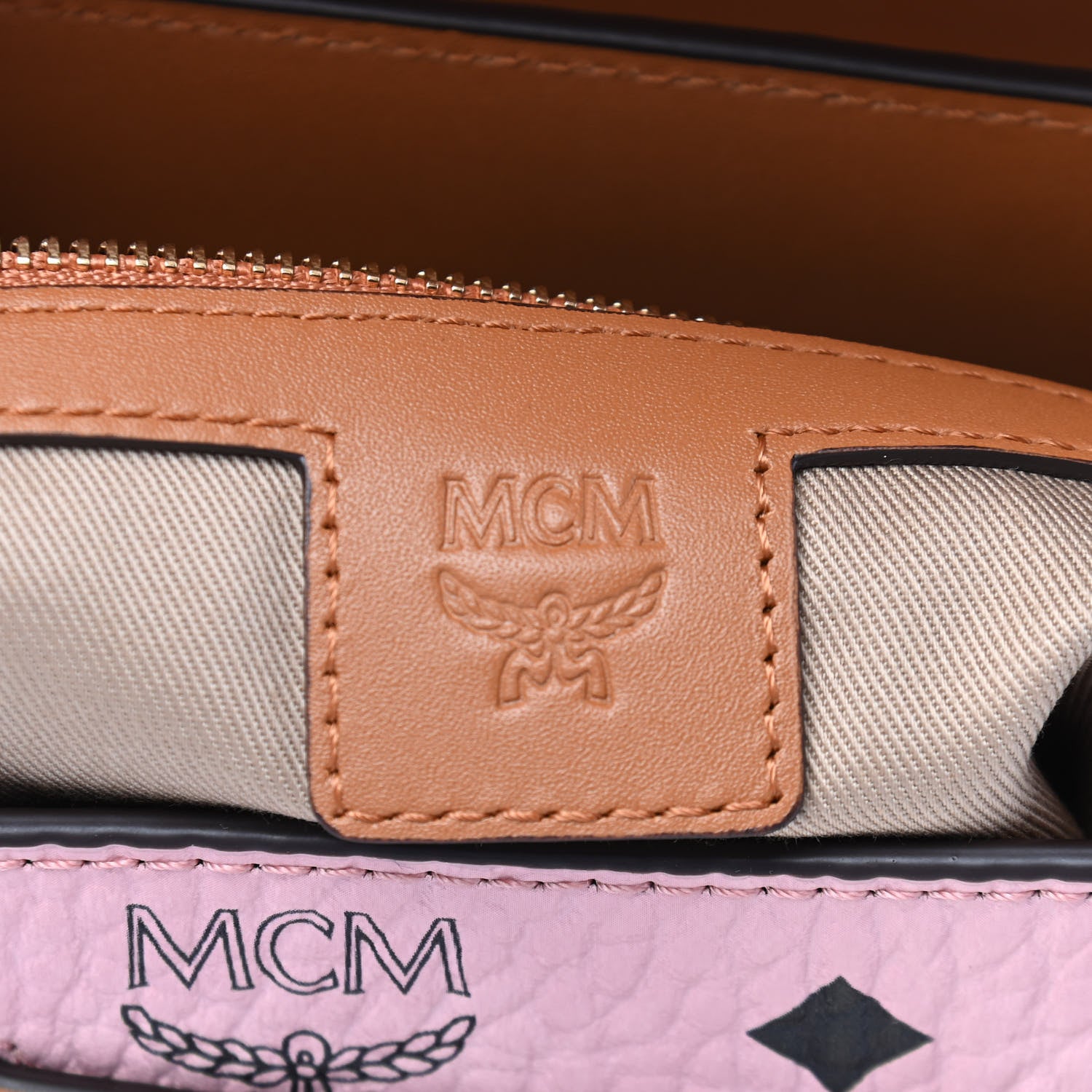 MCM Visetos Small Essential Backpack Soft Pink 5 of 8