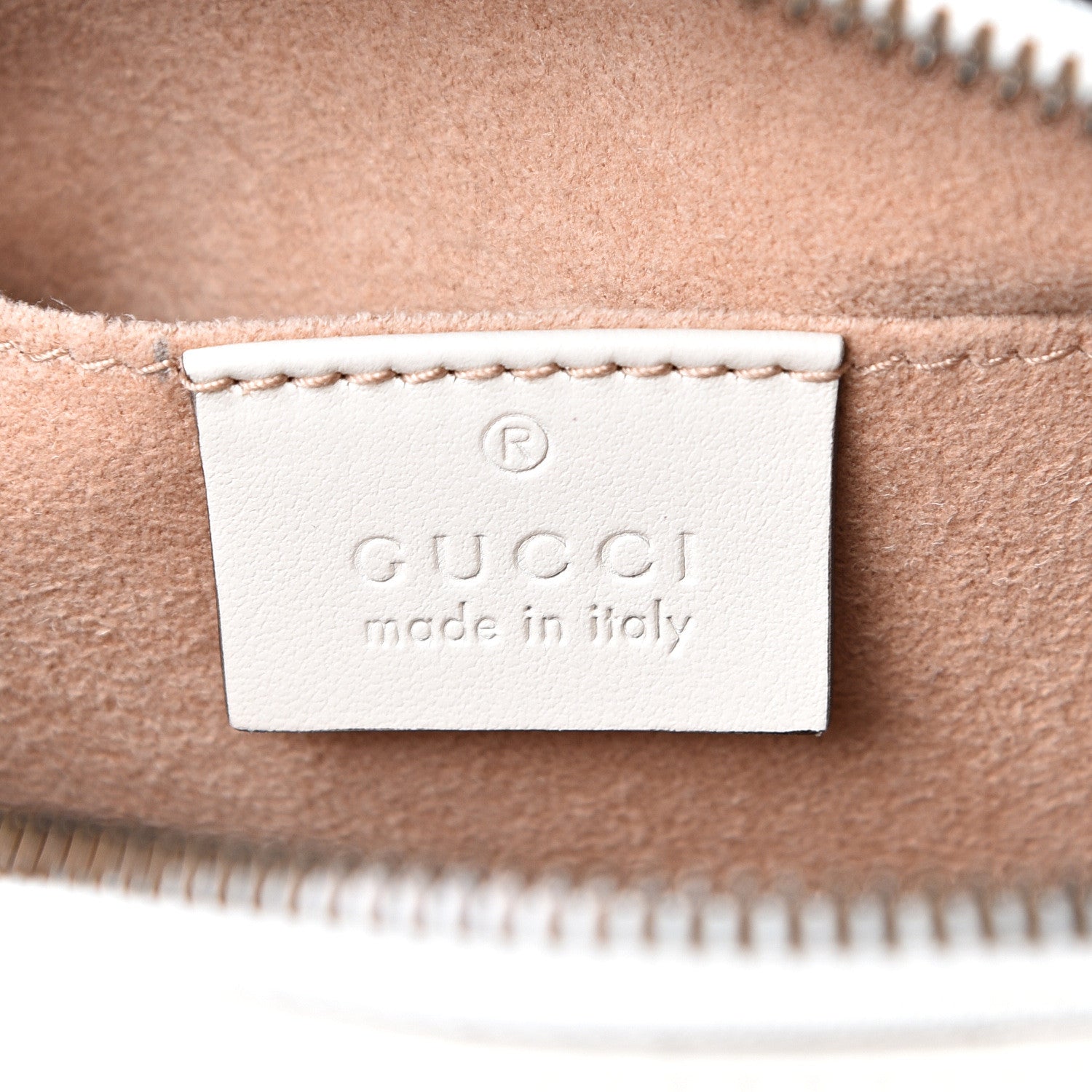 Gucci Calfskin Matelasse Small GG Marmont Chain Shoulder Bag White 5 of 10