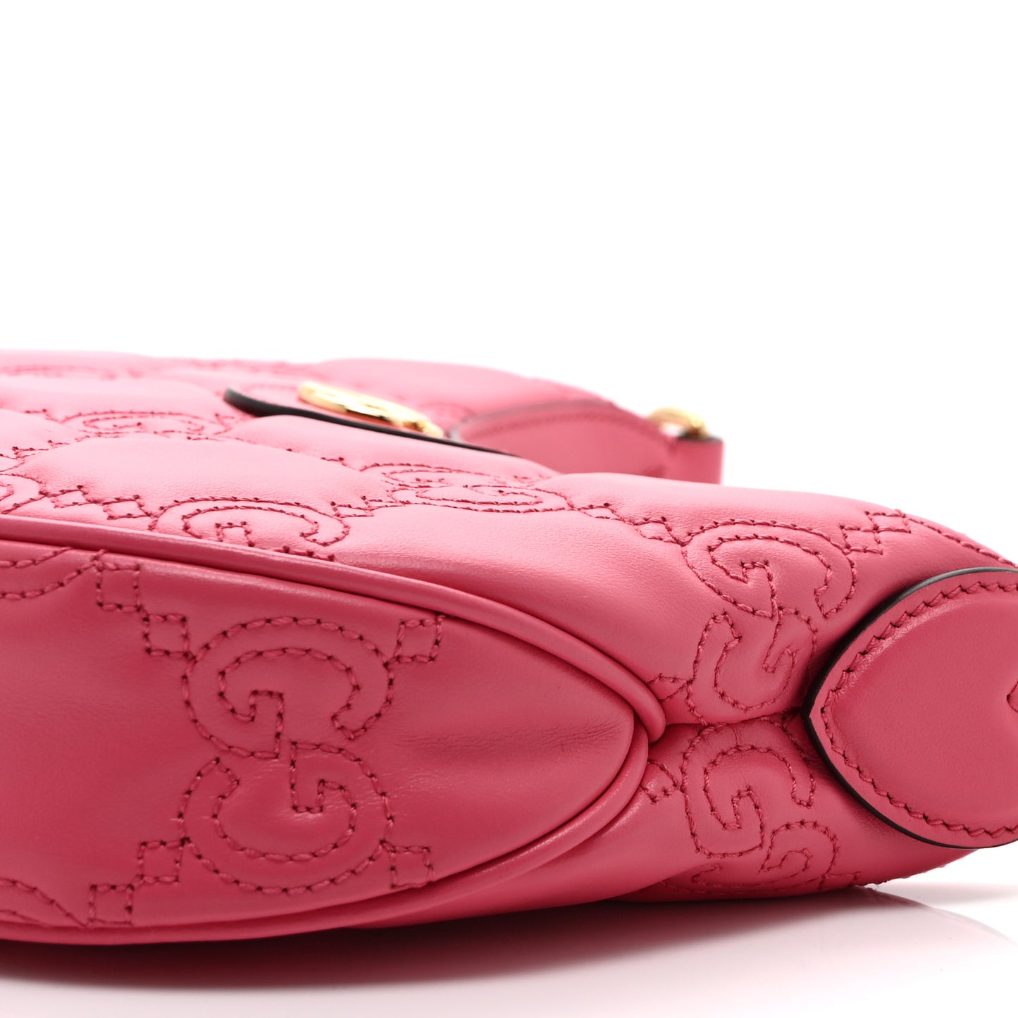 Calfskin GG Matelasse Mini Hobo Shoulder Bag Pink