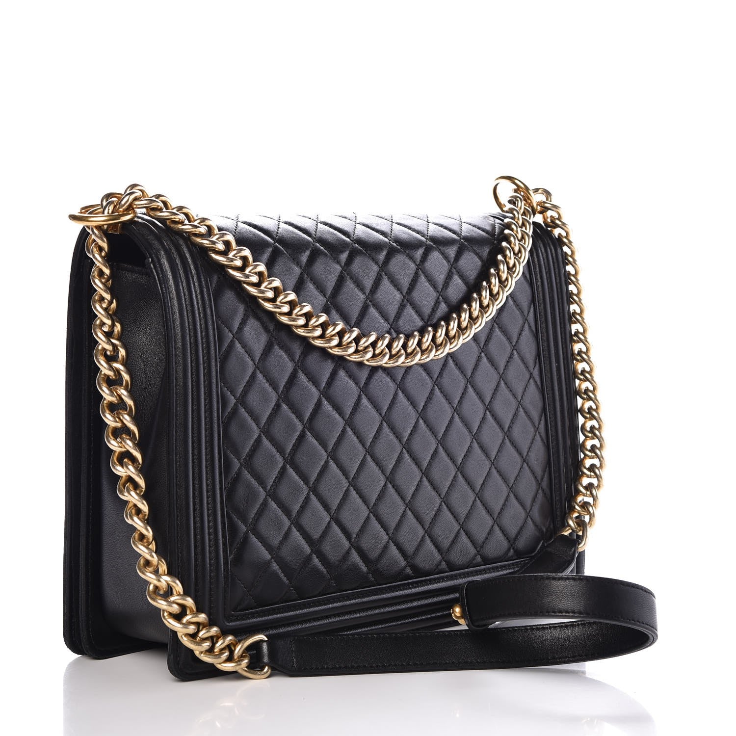 Chanel Lambskin Quilted Large Boy Flap Black 3 of 10