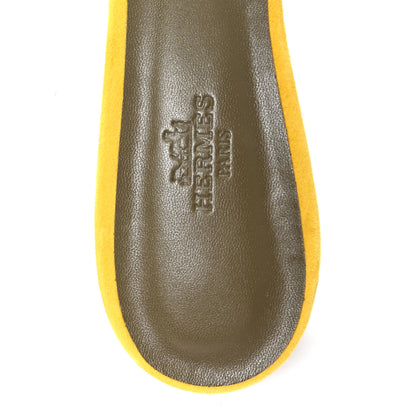 Hermes Suede Goatskin Oasis Sandals 41 Jaune Sable 8 of 10