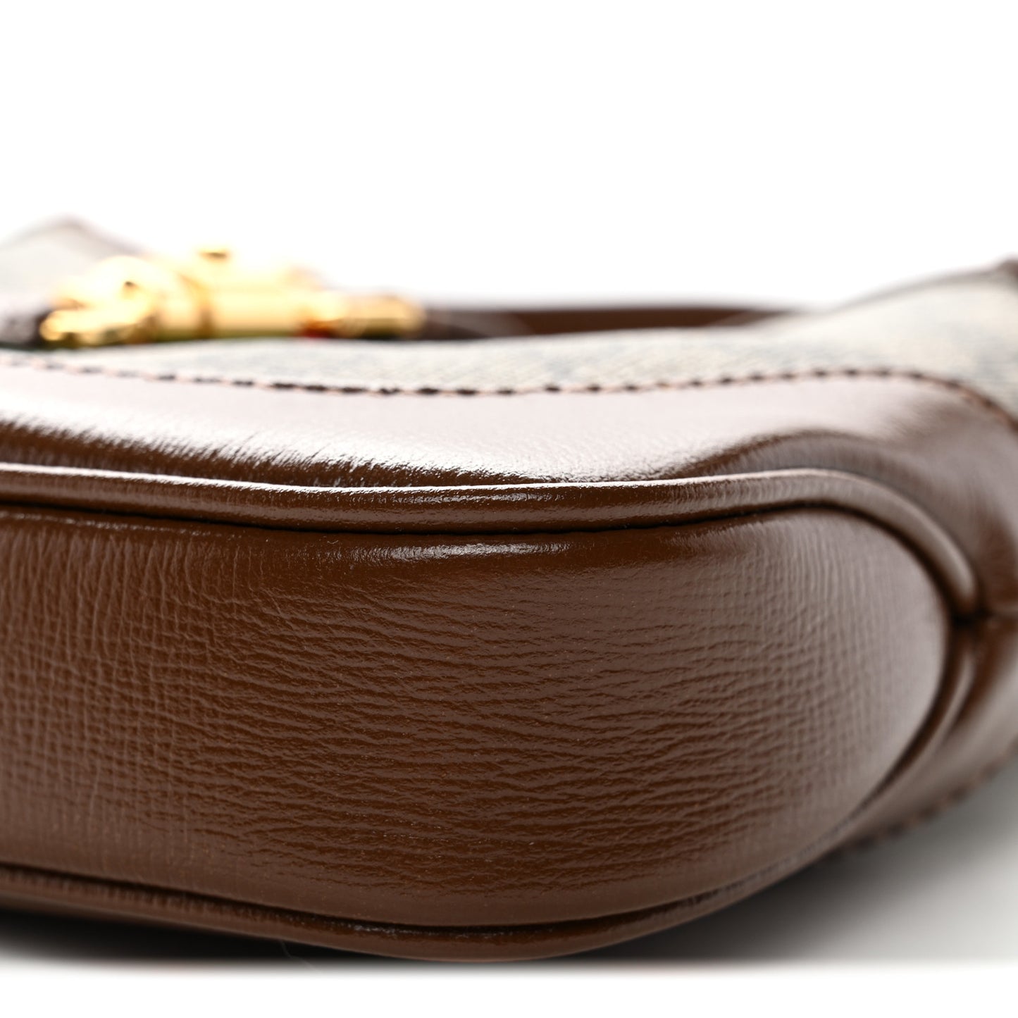 GG Supreme Monogram Azalea Calfskin Web Mini Jackie 1961 Hobo Beige Ebony Brown Sugar