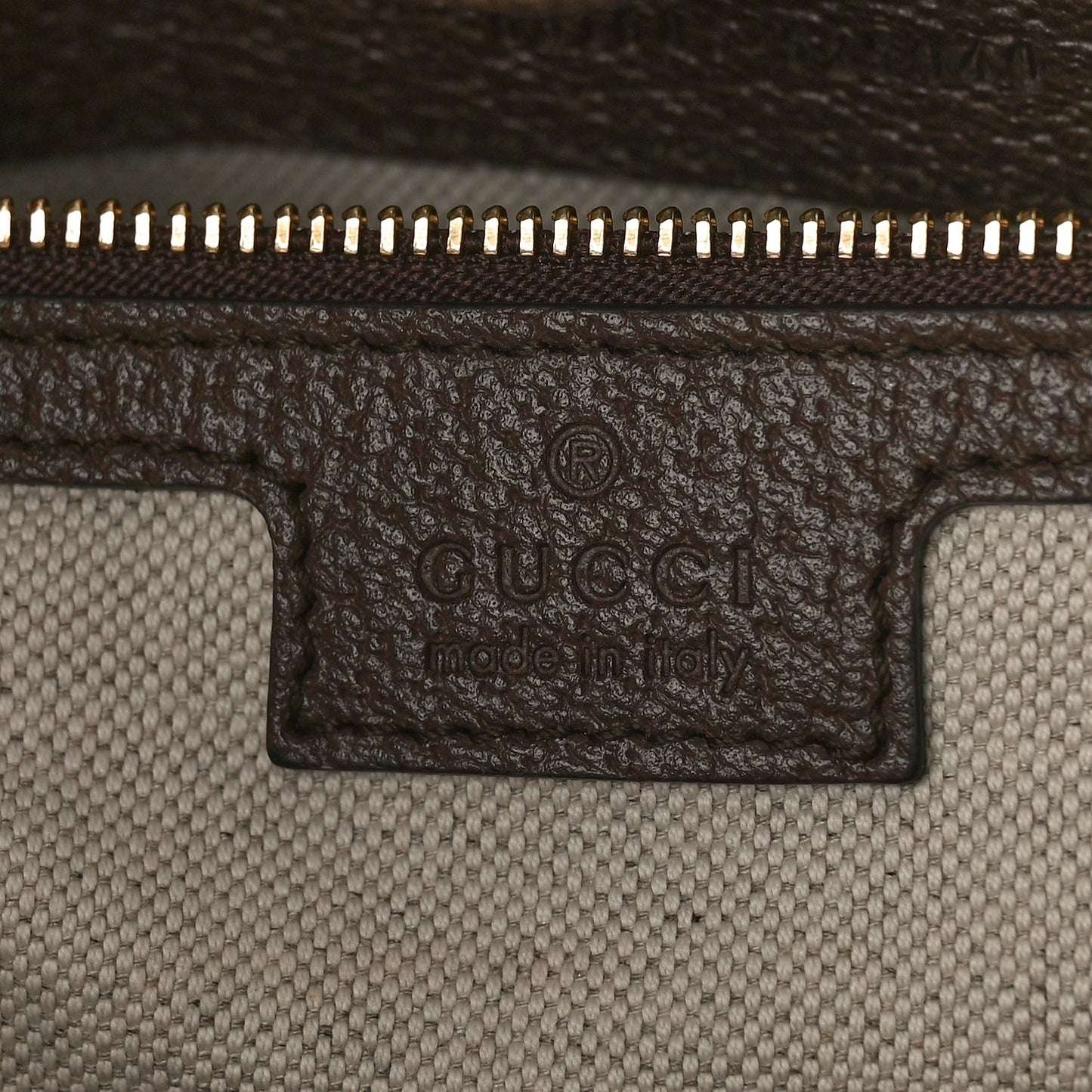 Monogram Jumbo GG Textured Dollar Calfskin Web Medium Ophidia Shopping Tote Camel Ebony