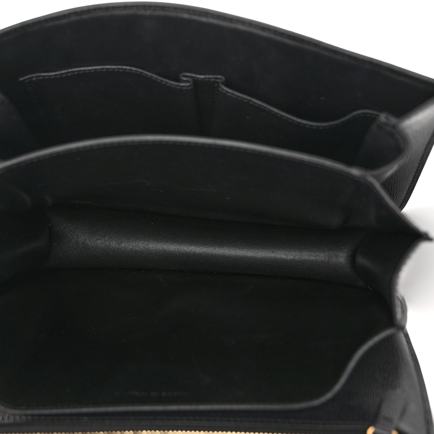 Liege Calfskin Medium Classic Box Flap Bag Black