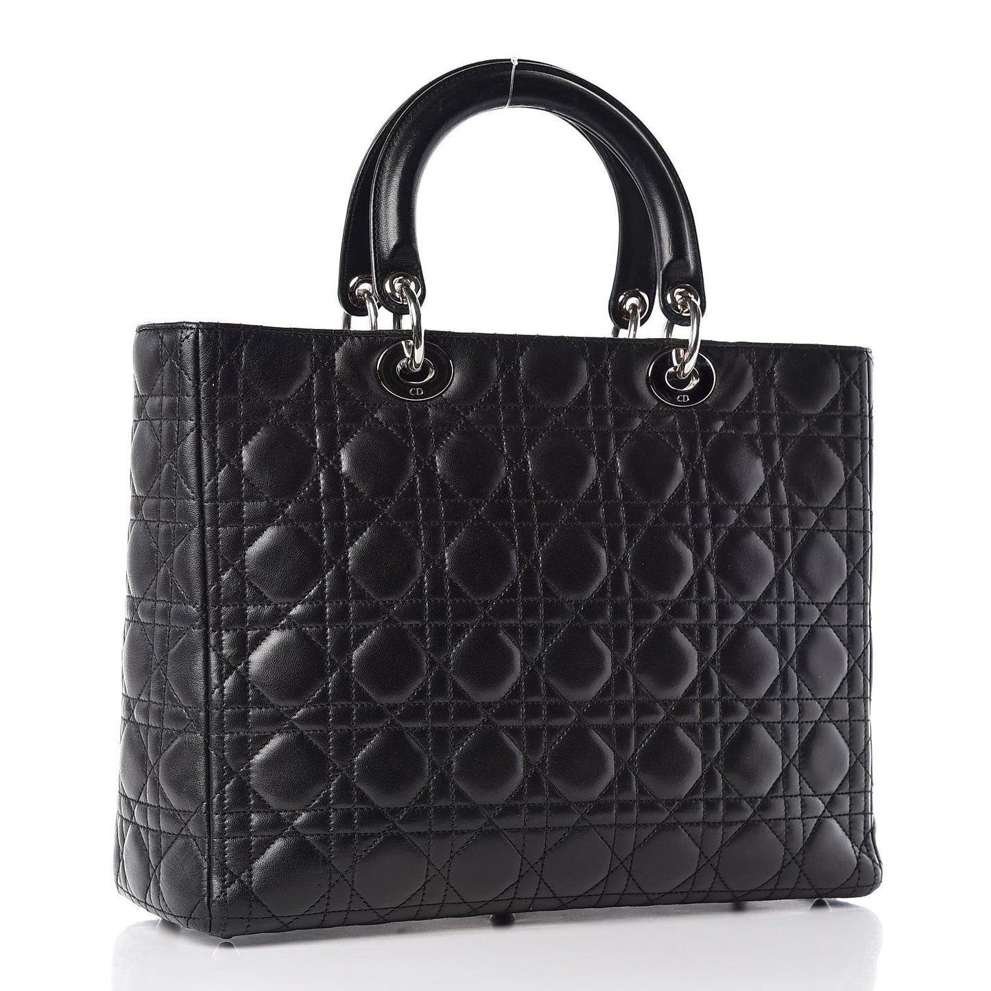 Lambskin Cannage Large Lady Dior Black