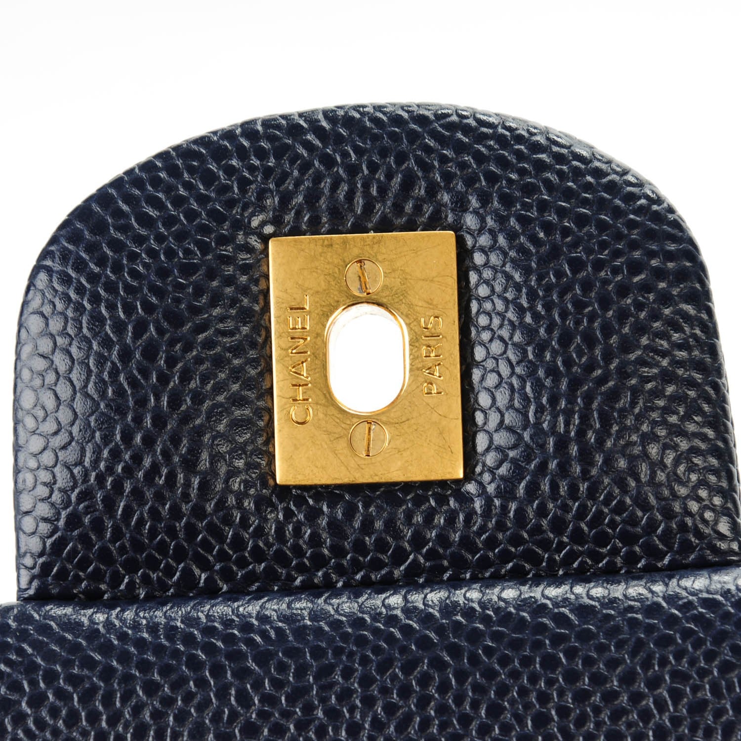 Chanel Caviar Quilted Jumbo Double Flap Navy Blue 5 of 8