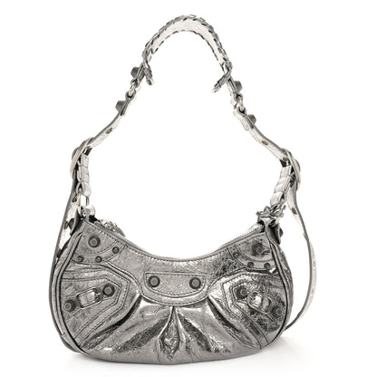 Balenciaga Metallic Agneau Arena Le Cagole Shoulder Bag XS Silver 1 of 11