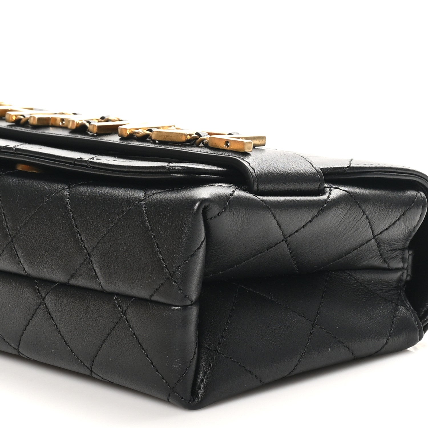 Chanel Calfskin Quilted Small Enchained Flap Black 10 of 11