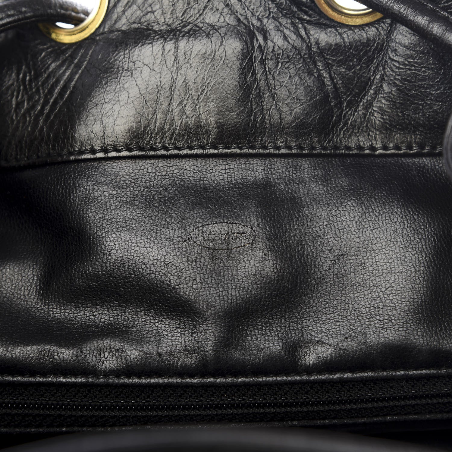 Chanel Lambskin Quilted Drawstring Backpack Black 7 of 8