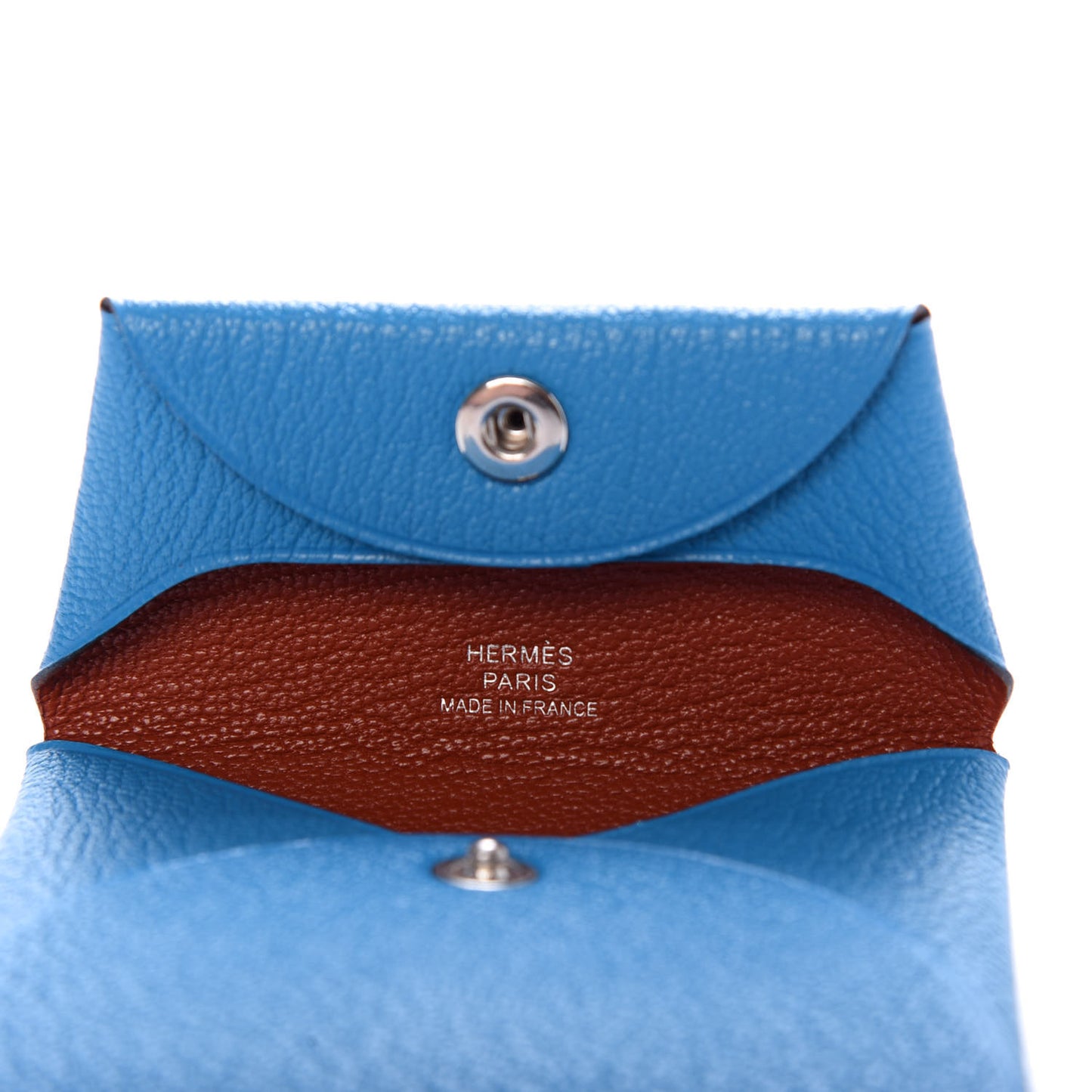 Chevre Mysore Bastia Verso Coin Purse Bleu Frida Cuivre