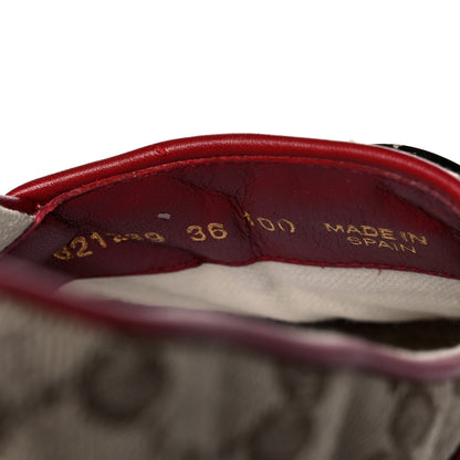 Gucci Monogram Matelasse Diagonal GG Marmont Espadrilles 36 Beige New Cherry Red 8 of 9