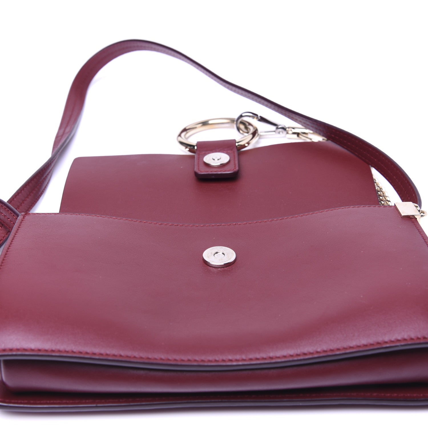Chloe Suede Calfskin Small Faye Shoulder Bag Plum Purple 10 of 14