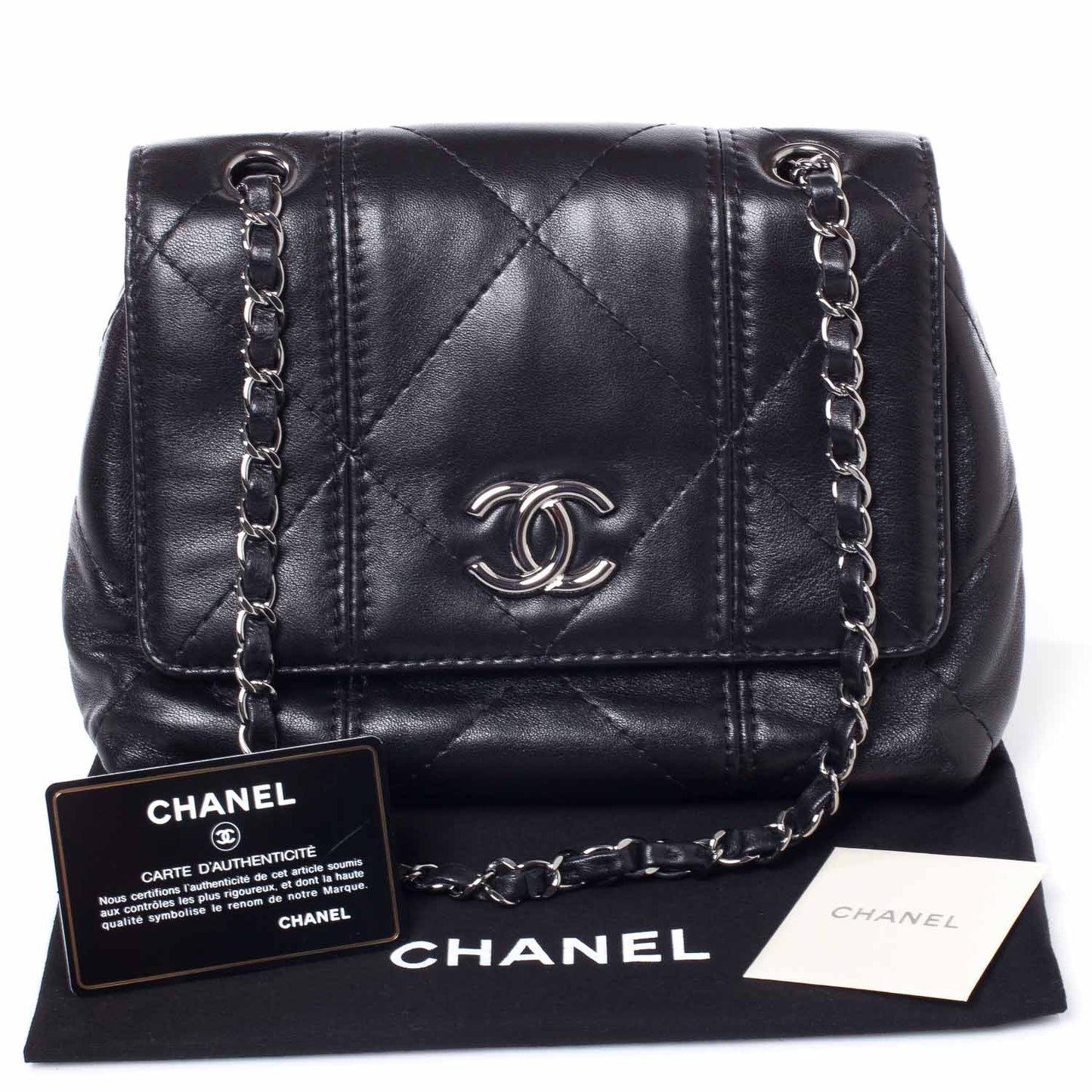 Lambskin Small Soft Touch Flap Black
