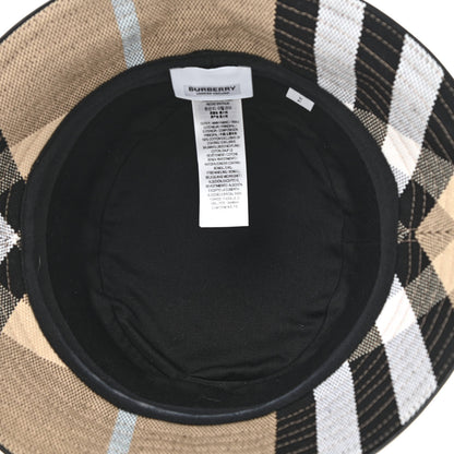 Burberry Cotton Canvas Giant Check Bucket Hat S Dusty Sand 7 of 10