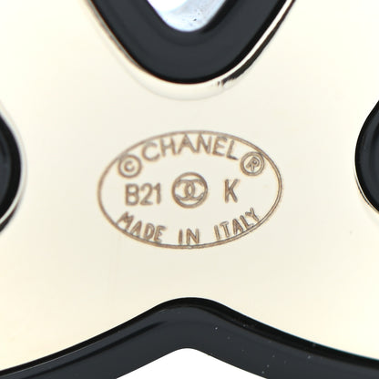 Chanel Resin Crystal CC Brooch Black 4 of 4