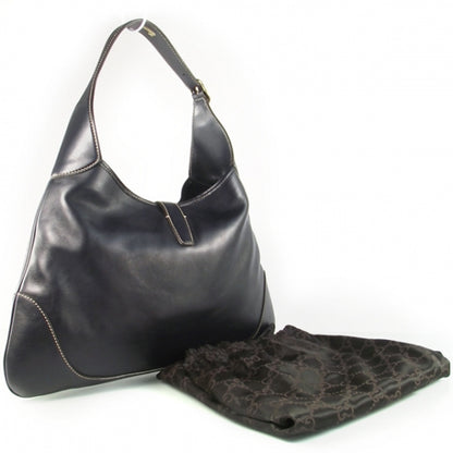 Gucci Calfskin Web Medium Jackie O Bouvier Hobo Navy 3 of 10