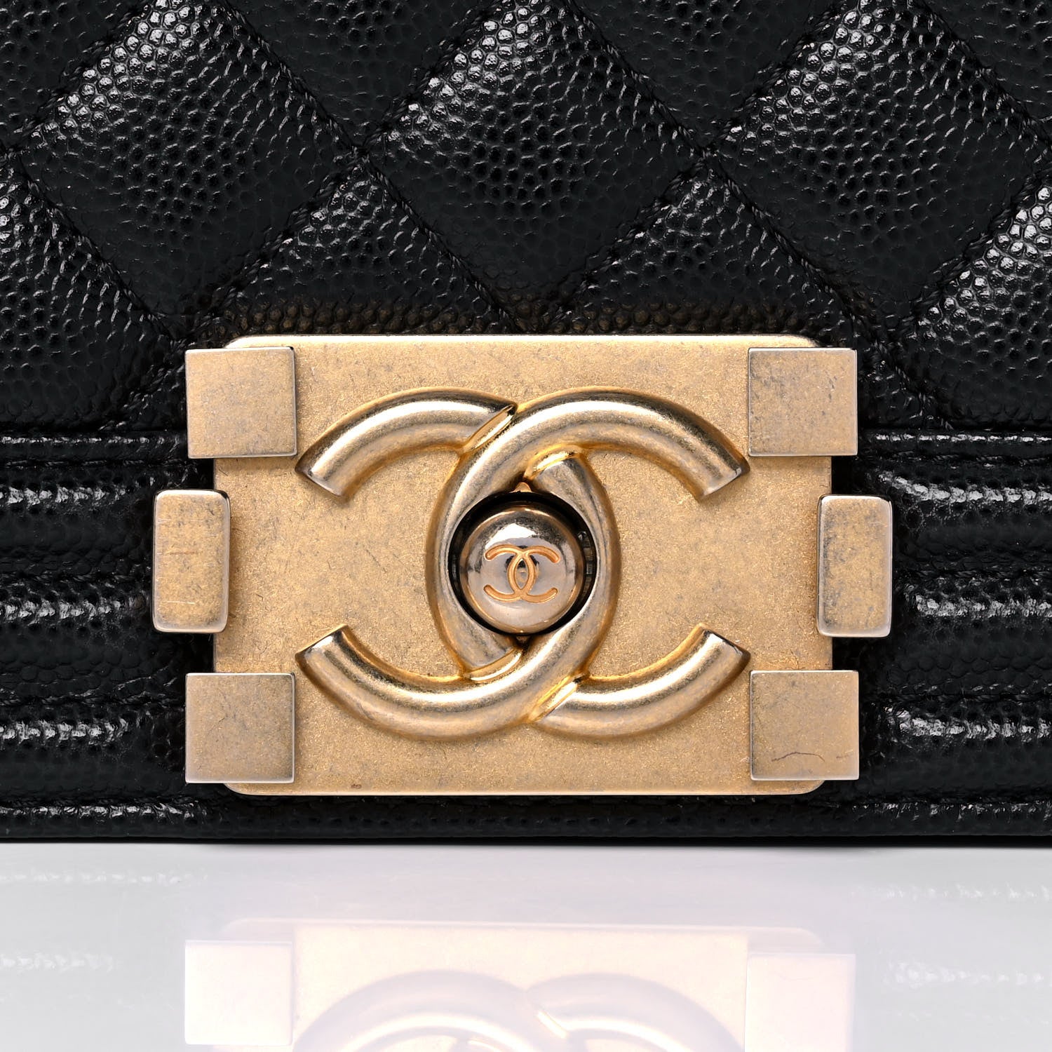 Chanel Caviar Quilted Medium Boy Flap Black 9 of 15