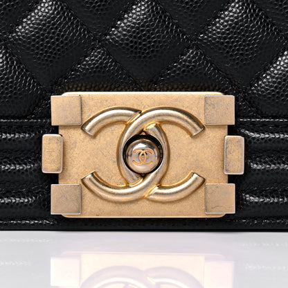 Chanel Caviar Quilted Medium Boy Flap Black 9 of 15