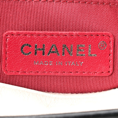 Chanel Aged Calfskin Quilted Small Gabrielle Hobo Black White 6 of 10