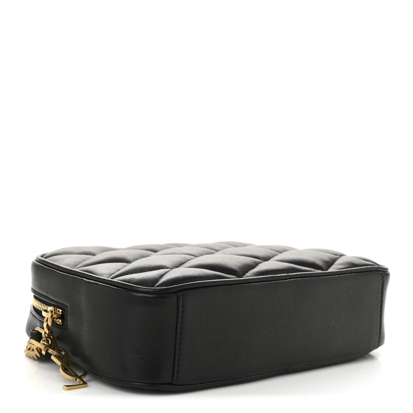 Lambskin Quilted Mini Camera Bag Black