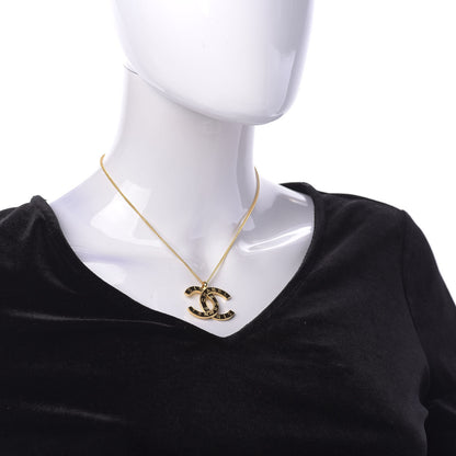 Chanel Metal CC Paris Button Necklace Gold 4 of 6