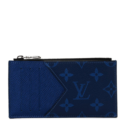 Louis Vuitton Monogram Taiga Coin Card Holder Cobalt 1 of 8