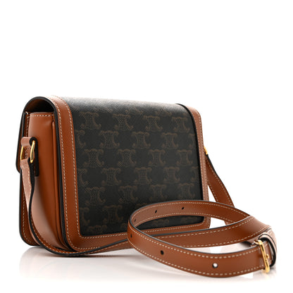 Celine Calfskin Triomphe Canvas Teen Triomphe Bag Tan 3 of 13