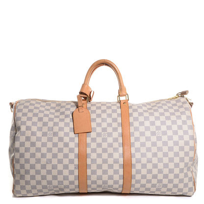 Louis Vuitton Damier Azur Keepall Bandouliere 55 1 of 7