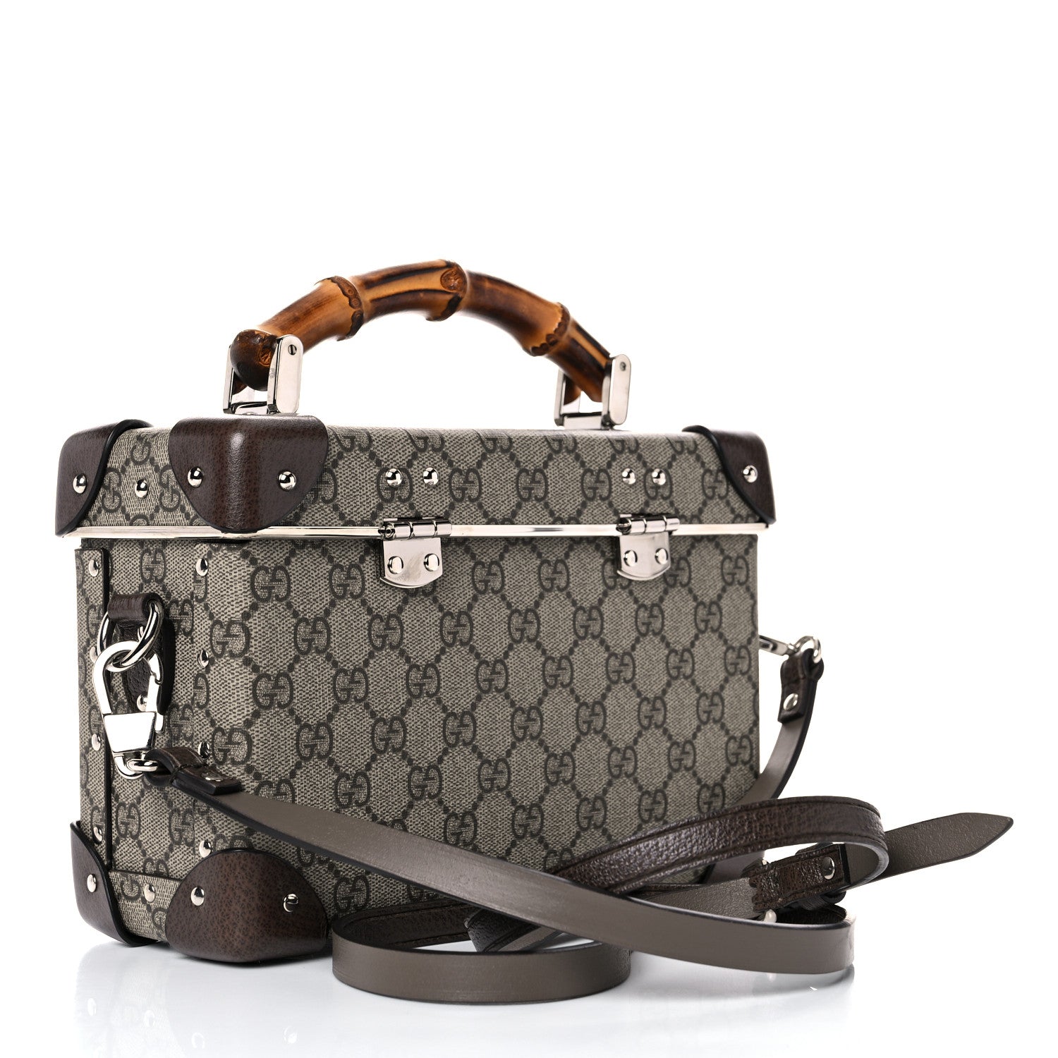 Gucci GG Supreme Monogram Globe-Trotter Beauty Case Brown 2 of 15