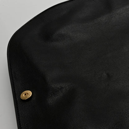 Celine Shiny Lambskin Soft Triomphe Besace Bag Black 12 of 13