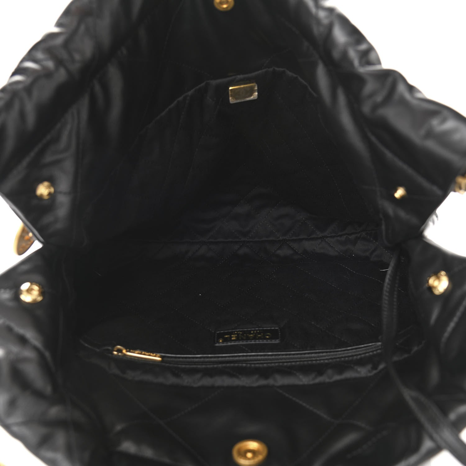 Chanel Calfskin Quilted Small Chanel 22 Black 6 of 12