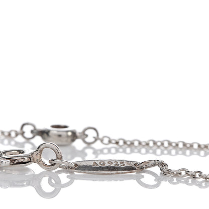 Tiffany Sterling Silver Diamond .05ct Elsa Peretti Diamonds by the Yard Bracelet 5 of 7