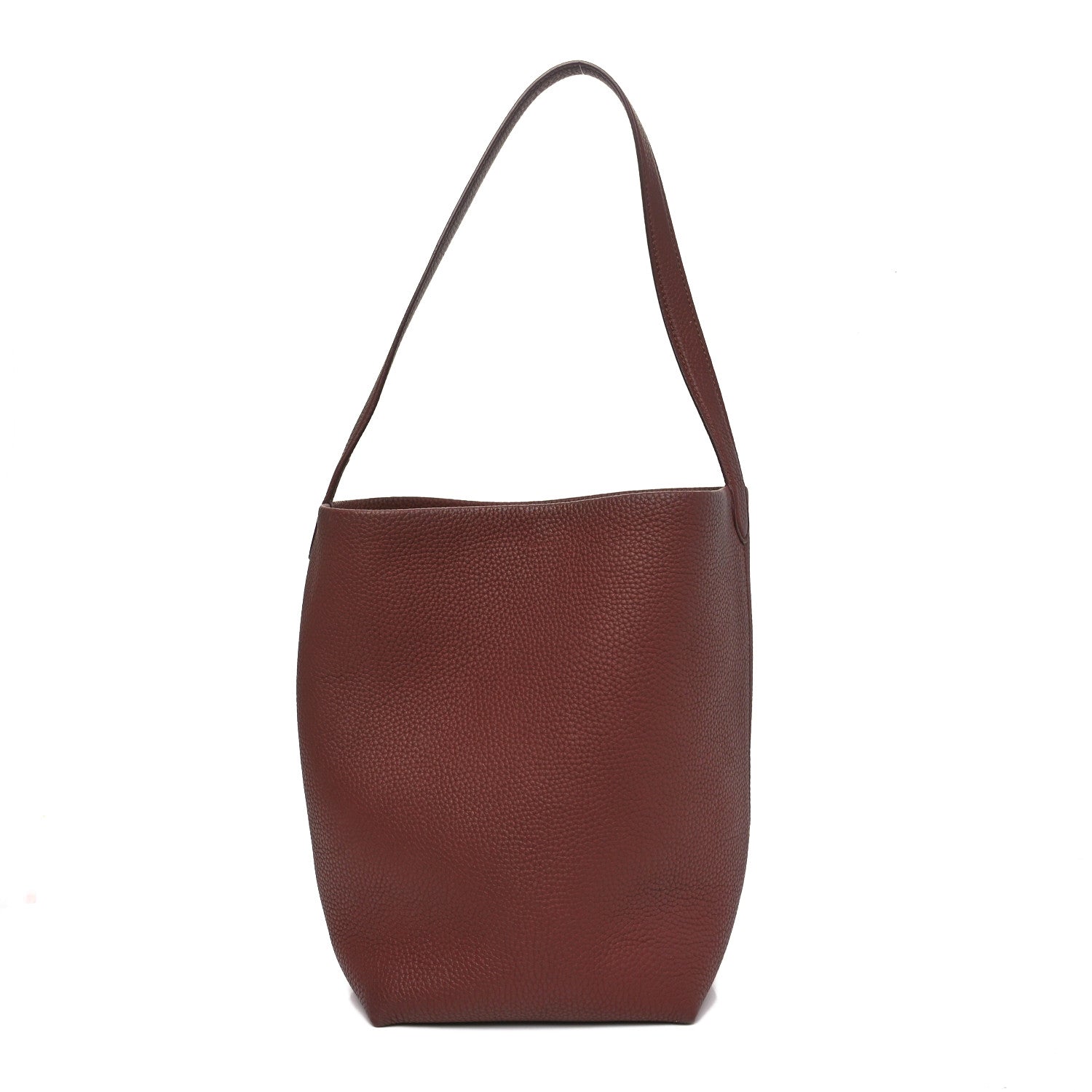 The Row Grained Calfskin Medium N/S Park Tote Cognac 1 of 10